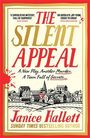 „The Silent Appeal“. Text: „A new play. Another murder: A town full of secrets...“. Illustration: Stadtansicht. Autor: Janice Hallett.