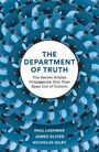 "THE DEPARTMENT OF TRUTH" in großen Buchstaben, Autoren: Paul Lashmar, James Oliver, Nicholas Gilby; Schrift auf orangefarbenem Hintergrund.