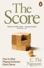 "The Score" und "How to Stop Playing Someone Else's Game" stehen im Fokus, mit einem Holzblock-Puzzle und Logo oben rechts.