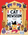 Buchtitel: "THE CAT MEWSEUM—A Feline Guide to Art History" von Laura Winstone. Bunte Katzen auf Tempelillustration.