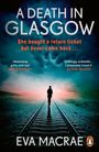 „A Death in Glasgow“: „She bought a return ticket but never came back...“ Silhouette auf Bahngleisen, dunkler Himmel.