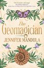 Texte: “Full of wonder and magic” Heather Fawcett, “The Geomagician” Jennifer Mandula. Logo: Pinguin. Illustration: Blumen, Schmetterling, Muschel.