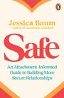 „Safe“ in großer roter Schrift, darunter: „An Attachment-Informed Guide...“, orange-rot-weißes Design, Pinguin-Logo.