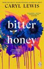 "Bitter Honey" von Caryl Lewis. Gelber Hintergrund, blaue Blumen, eine Biene und ein Pinguin-Logo unten rechts.