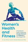 „Women's Health and Fitness.“ Illustration einer Frau in einer Yoga-Pose, in blauen Tönen. Autorinnen: Dr Jen Wilson und Dr Athalie Redwood-Mills.