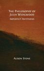 "The Philosophy of Julia Wedgwood: Imperfect Antithesis. Autorin: Alison Stone." Hintergrund in Erdtönen, abstrakt.