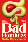 "Bad Hombres" von Pola Oloixarac. Eine Schlange umschlingt einen Apfel auf rotem Hintergrund.