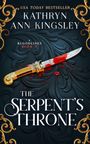 "USA Today Bestseller", "Kathryn Ann Kingsley", "Bloodlines Book 3", "The Serpent's Throne". 
Ein blutiges Messer auf dunklem Muster.