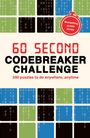 "60 SECOND CODEBREAKER CHALLENGE. 500 puzzles to do anywhere, anytime." Mit Binärcode gefüllte bunte Quadrate.