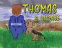 Titel: "THOMAS & HUGABE". Name: "BRUCE FENN". Illustration: Person mit Hund im Gras, bewölkter Himmel.