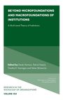 Titel: "BEYOND MICROFOUNDATIONS AND MACROFOUNDATIONS OF INSTITUTIONS"; Grüntöne und Textblöcke; formales Layout.
