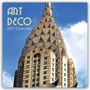 „ART DECO 2027 Calendar” steht vor dem Chrysler Building mit blauem Himmel.
