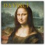 Oben stehen die Worte "DA VINCI" und "2027 Calendar". Es zeigt eine berühmte Frau mit geheimnisvollem Lächeln in Landschaft.