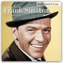"Frank Sinatra 2027 Calendar" und "100% UNOFFICIAL". Ein Mann mit Hut lächelt freundlich vor einem gelben Hintergrund.