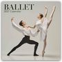 "Ballet 2027 Calendar". Zwei Balletttänzer in dynamischer Pose, die Tänzerin hebt ihr Bein hoch, beide elegant gekleidet.