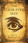 „THE CLEAR-EYED MAN“ von „KITTY DONNELLY“. Illustration eines Auges im Vintage-Stil mit dekorativen Rändern.