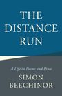 "The Distance Run: A Life in Poems and Prose" von Simon Beechinor. Schlicht gestaltetes Cover in Blau- und Grautönen.