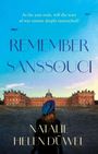 Oben: "As the year ends, will the scars of war remain deeply entrenched?" Groß: "REMEMBER SANSSOUCI". Unten: "NATALIE HELEN DÜWEL". Silhouette einer Person vor einem großen Gebäude.
