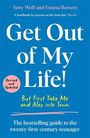 "Get Out of My Life! But First Take Me and Alex into Town" in großen, auffälligen Buchstaben auf blauem Hintergrund.