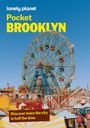 Texte: "Pocket BROOKLYN", "Discover twice the city in half the time". Ansicht eines Riesenrads im Freizeitpark.
