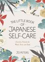 Text: „The Little Book of Japanese Self-Care“ von Jo Peters. Illustration mit Kranich, Blumen und Wolken.