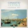 Text: "Canaletto in Venice Calendar 2027"  
Ansicht von Venedig mit Booten und Gebäuden, im Stil eines klassischen Gemäldes.