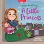 „Picture Book Classics: A Little Princess“; Mädchen mit Puppe sitzt, pink-blau gekleidet, Dächer und ein Affe im Hintergrund.