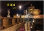 Text: "ROM 2027", "CASARES EDITION". Eine nächtliche Szene mit Brücke und Burg, flankiert von Statuen im Schein von Laternen.