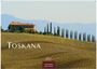 Text: "Toskana", "2027", "CASARES EDITION". Ein Bauernhaus auf einem sanften Hügel, gesäumt von Zypressen.