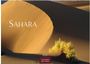 Text: "SAHARA", "2027", "CASARES EDITION". Sicht auf eine große Sanddüne mit goldenem Licht und einem Büschel Gras.