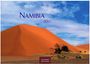 Text: "NAMIBIA 2027" und "CASARES EDITION". Eine beeindruckende orangefarbene Sanddüne unter blauem Himmel.