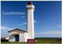 Text: "Leuchttürme 2027", "CASARES EDITION". Ein weißer Leuchtturm neben kleinem Gebäude vor blauem Himmel.