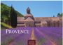 Text: "Provence", "2027", "Casares Edition". Sicht auf Lavendelfeld und altes Gebäude mit Glockenturm unter klarem Himmel.
