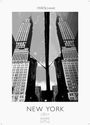 "H.W. Schawe", "NEW YORK 2027", "CASARES fine art EDITION". Schwarz-Weiß-Foto von Wolkenkratzern in New York.
