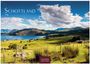 Schriftzug: "SCHOTTLAND", "2027", "CASARES EDITION". Landschaft mit Bergen, See, Wiesen und Wolken.