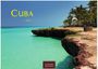 Text: "CUBA 2027", "CASARES EDITION". Klare türkisfarbene Küste, Palmen und ein felsiges Ufer.