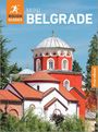 "Rough Guides Mini Belgrade" Free eBook. Rote Kirche mit Kuppeldach, grüner Baum und blauer Himmel.