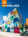 "MINI MÁLAGA, ROUGH GUIDES, Free eBook" steht über einem bunten, modernen Glasgebäude unter blauem Himmel.