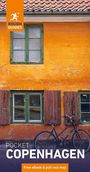 "Pocket Copenhagen" und "Free eBook & pull-out map." Orange Hauswand, zwei grüne Fenster, Fahrrad vor dem Haus.