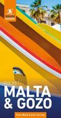 "Pocket Malta & Gozo. Free eBook & pull-out map." Logo oben links. Bunte, traditionell bemalte Bootskurve.