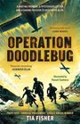 „Operation Doodlebug“: Menschen laufen vor einem Zug, Vögel fliegen über den Himmel. Autor: Tia Fisher.