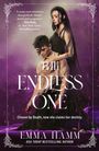 Text: „A must-read romantasy...“, „THE ENDLESS ONE“. Illustration: Eine Frau mit langem Haar hält einen Mann.