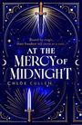 Textausschnitt: "Bound by magic, their freedom will come at a cost... AT THE MERCY OF MIDNIGHT CHLOE CULLEN." Design: Blau, mit Schwert und Sternen.