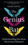 Ein Buchcover mit dem Text: „Yossi Yovel, The Genius Bat: Understanding Our Most Mysterious Mammal.“ Drei bunte Fledermaus-Illustrationen.