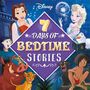 "7 Days of Bedtime Stories"; Illustration mit bekannten Zeichentrickfiguren von Disney.