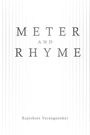 "METER AND RHYME" steht zentriert, darunter "Rajeshree Varangaonkar". Vertikale Linien umrahmen den Text.