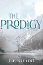 "The Prodigy" in blauer Schrift oben. Eine Eiskunstläuferin auf einem zugefrorenen See, Berglandschaft im Hintergrund.