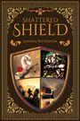 Text: "Shattered Shield, Joanna Pettersson." Eine Wappengrafik mit Einhorn, Ritter, Kämpfern und einem Wikingerboot.