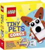 "Tiny Pets Corgi", beinhaltet exclusives LEGO Modell, Aktivitätsbuch, ab 6 Jahren, 55 Teile. Enthält LEGO-Logo.