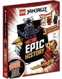 Buster Books: LEGO® NINJAGO®: The Epic History (with Kai, Lord Garmadon and Master Wu minifigures and fold-out play scene), Buch